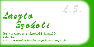 laszlo szokoli business card