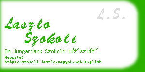 laszlo szokoli business card